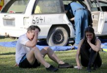 Safety message via simulated crash