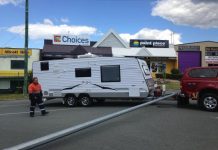 Light pole crash lands