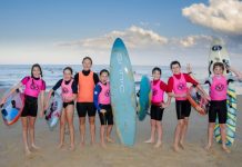 Donning the yellow and red