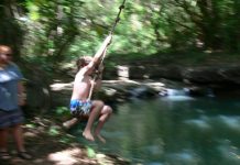 No swinging at creek