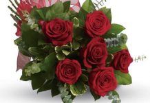 Six roses on the way