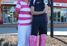 Stumps for pink day before event