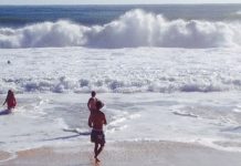 Storm nearby, swell in town