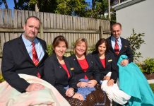 Wrapped in warm feeling