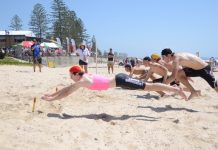 Perfect conditions for surf comp.