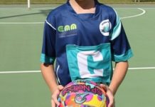 Aiden loves his netball