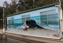 Mural’s message: don’t mess with our coast