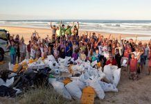 Surf crowd cleans up