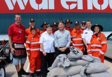 SES sandbags at Bunnings