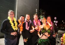 Ladies in white, men in black