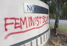 Graffiti scum at work