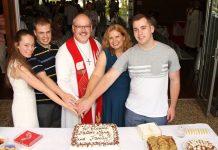Pastor Mark welcomed by his flock