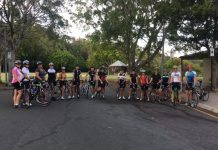 Girls in training for tri event