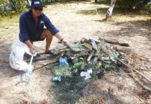 Disgusting rubbish on island