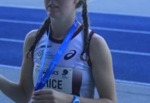 Amy wins gold in heptathlon