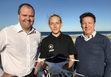 Through his lens in the air