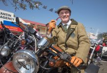 Gents take a vintage ride