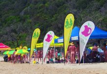 Nude event, numbers down