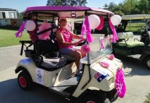 Golfing ladies in the pink