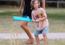 Serious backyard cricket