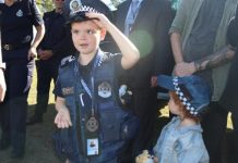 Boy battling terminal illness made honorary police officer