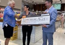 Food grocer donates $14,000 to cancer care