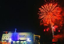 Fireworks on the river for New Year