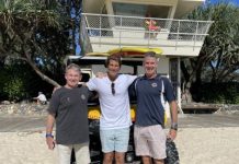 Bondi Rescue star surfs into Noosa