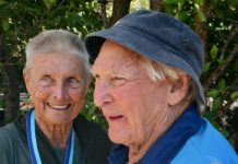 Young and old share gold at swim meet