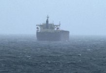 Bulk carrier heads for coast