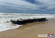 Pontoon washed up at Peregian Beach