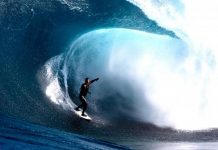 ‘Slab wave’ surfer faces monsters in Noosa