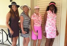 Golfer Peter kicks a goal