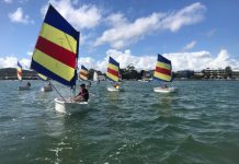 Raising the sails at the Yottie