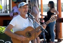 Busking by the river