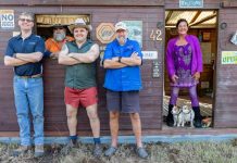 Muster pilgrims descend