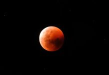 Red moon captured