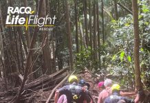 Woman rescued after waterfall fall