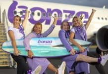 Bonza takes to the skies