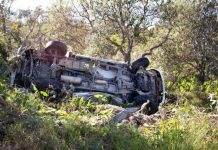 Ute rollover at Marcus