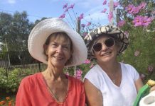 Community garden blooming