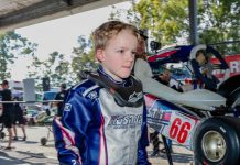 Young Oscar’s fast and furious on the go kart track