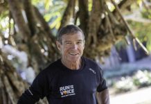 One foot in front of the other