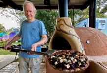 Permaculture pavilion opening a celebration of community