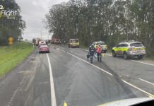 Rescue chopper airlifts man to hospital from head-on collision