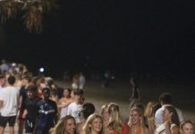 Youths celebrate New Year in Noosa