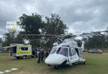 Four airlifted in motorsport crashes