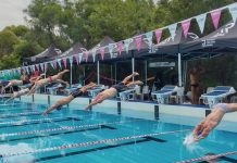 Sun shines on Masters swim meet