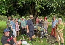 Watching their garden grow