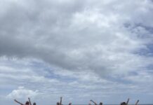 Tourists, locals converge